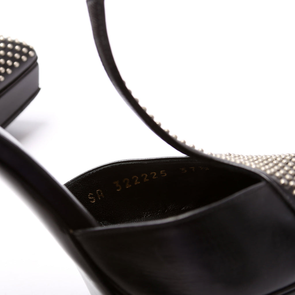 Studded T-Bar Platform Pumps Size 37.5 Black