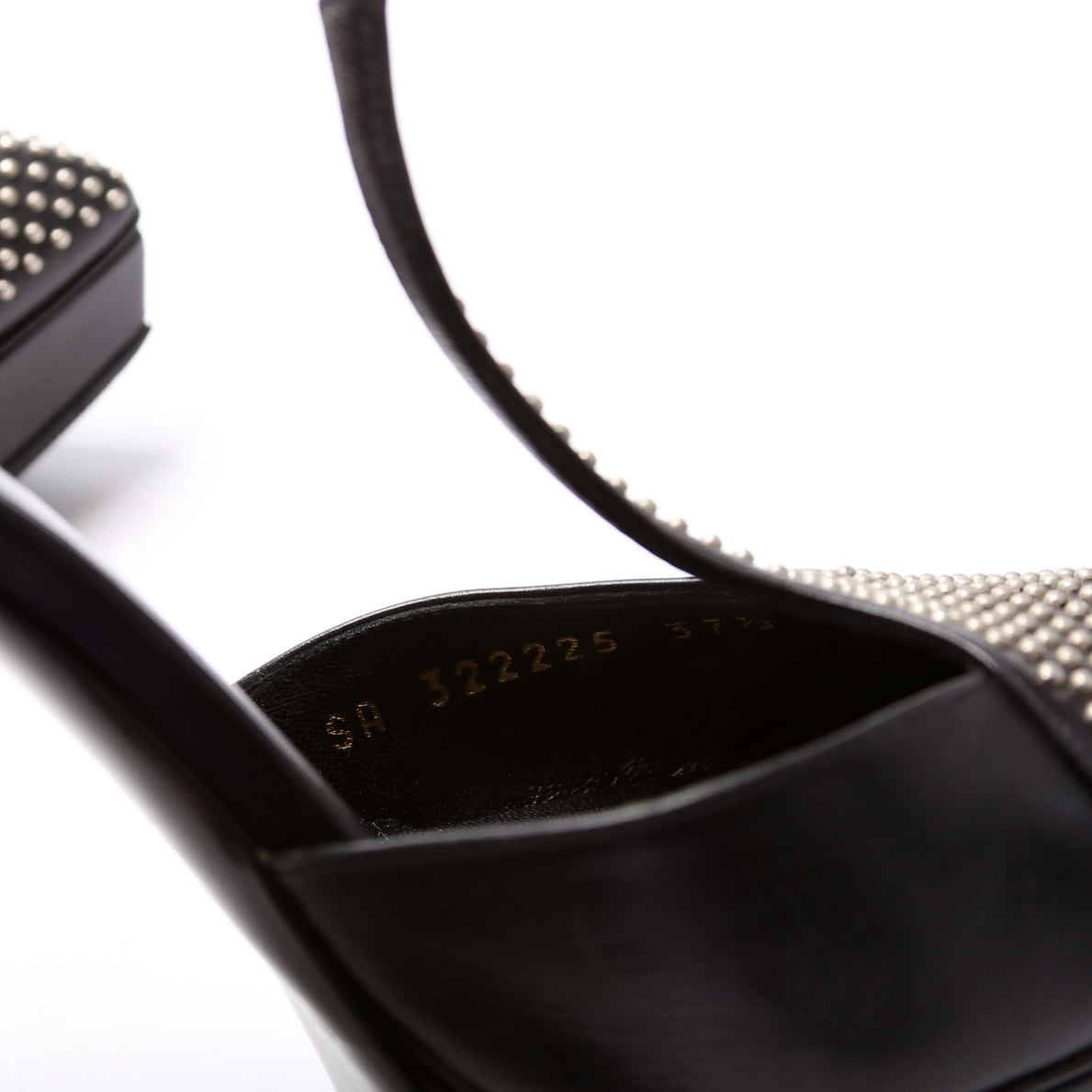 Studded T-Bar Platform Pumps Size 37.5 Black