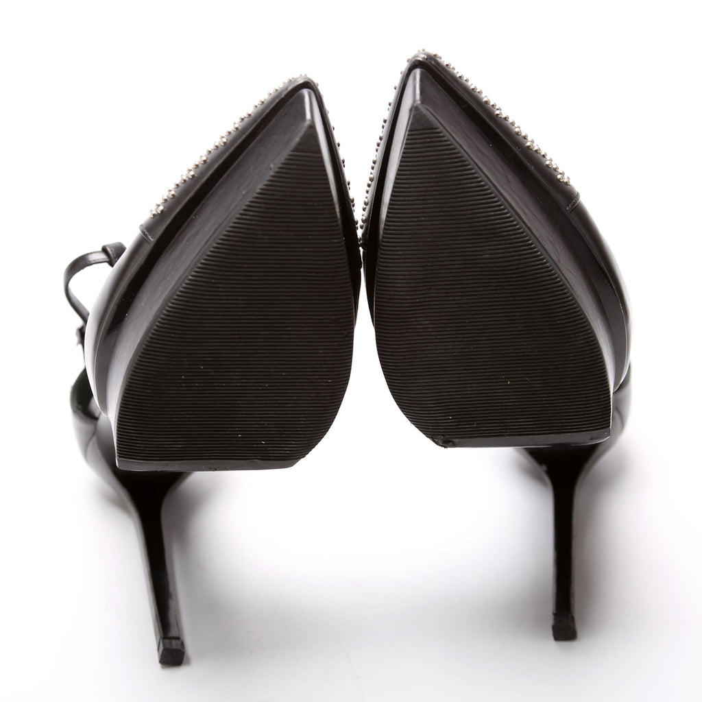 Studded T-Bar Platform Pumps Size 37.5 Black