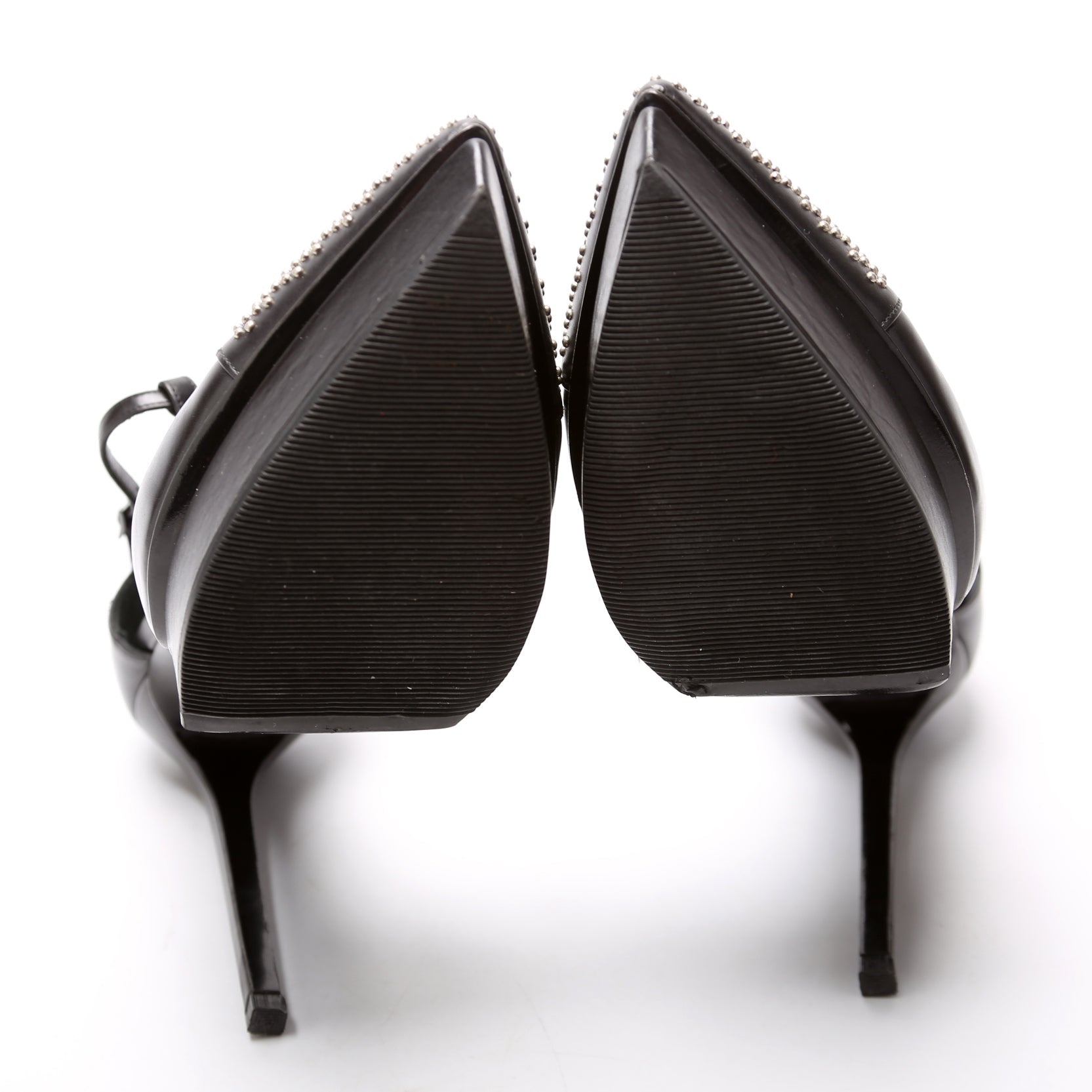 Studded T-Bar Platform Pumps Size 37.5 Black