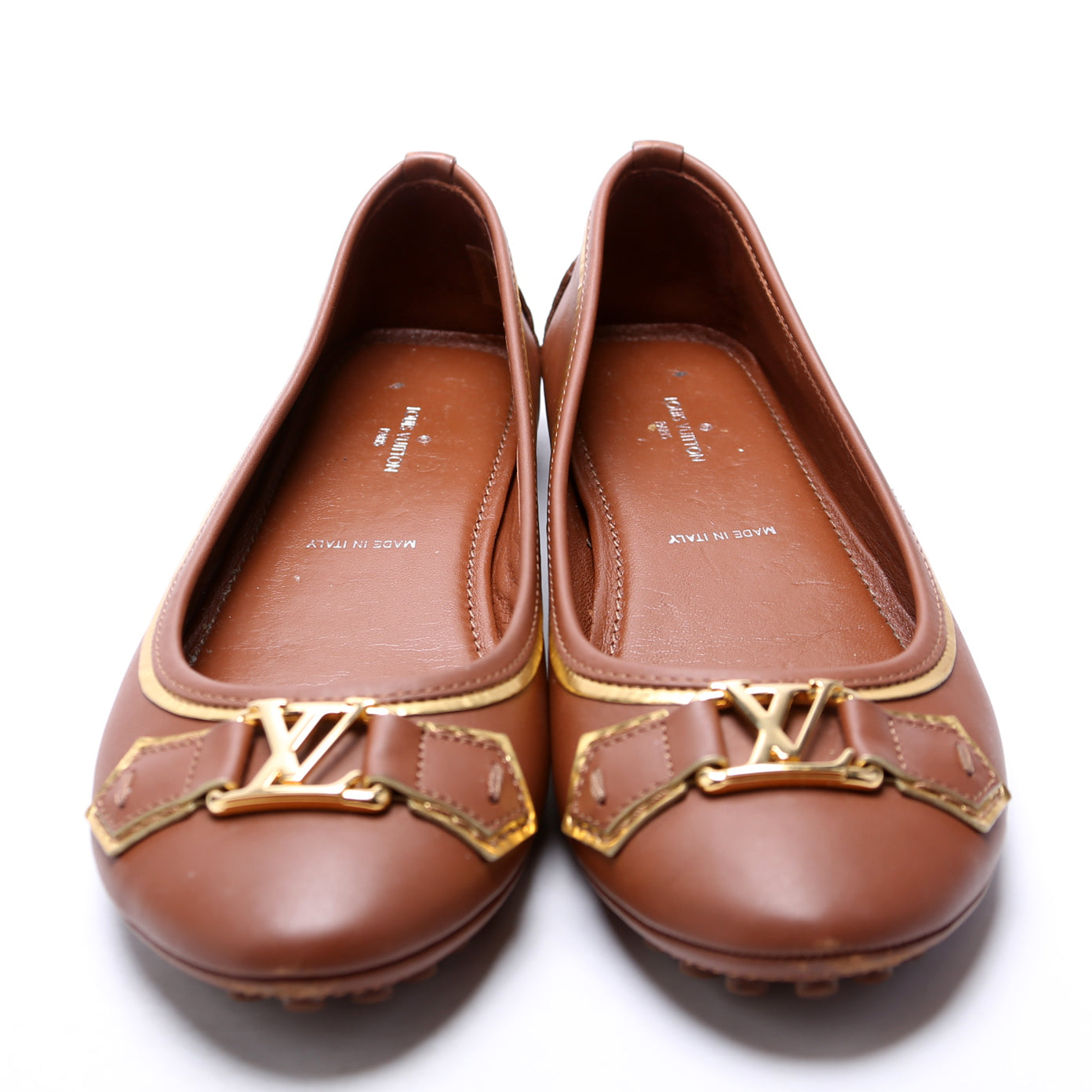 Oxford Ballerina Flats Size 38 Brown