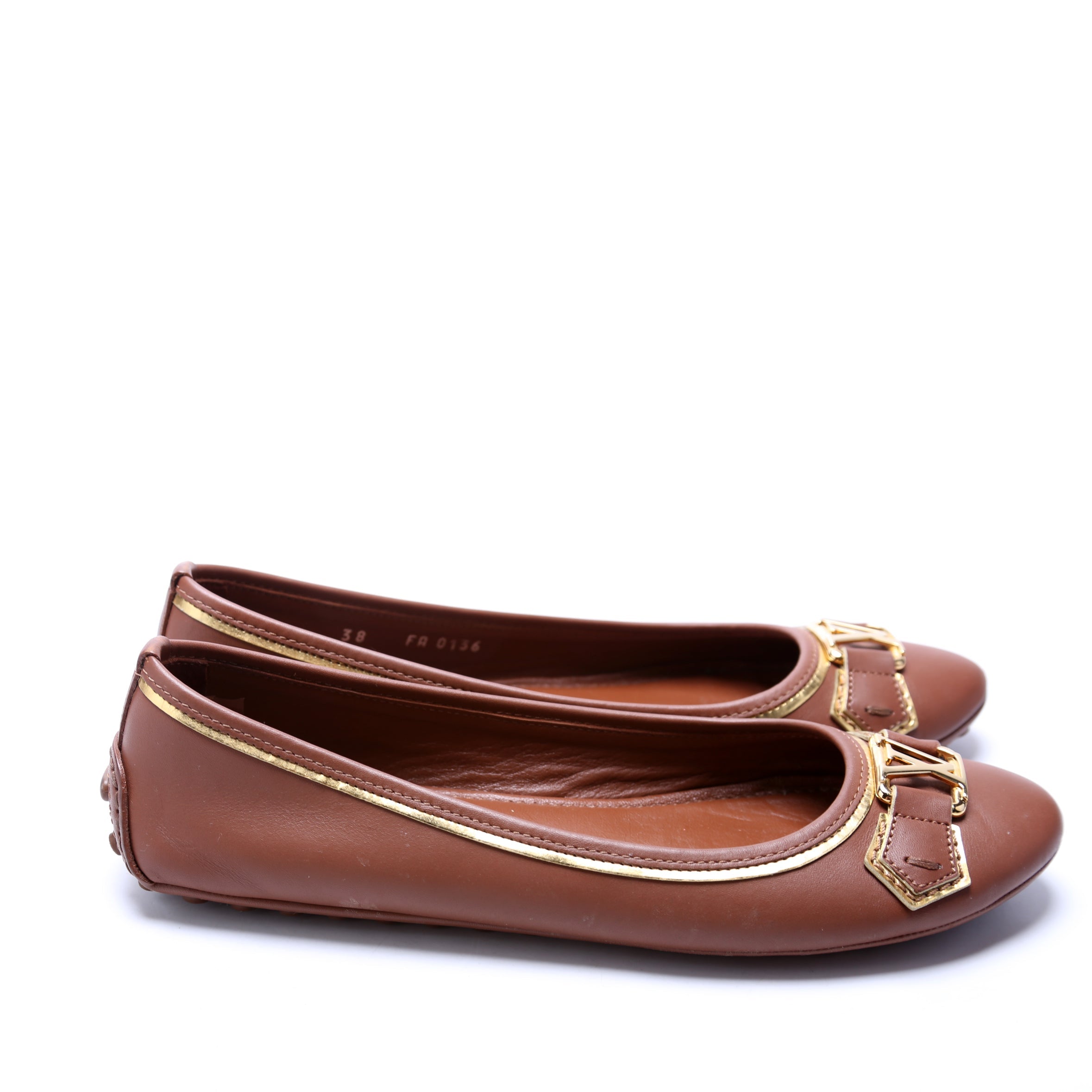 Oxford Ballerina Flats Size 38 Brown
