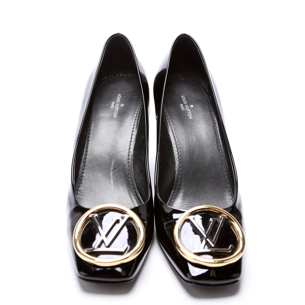 Madeline Patent Block Pumps Size 38.5 Black