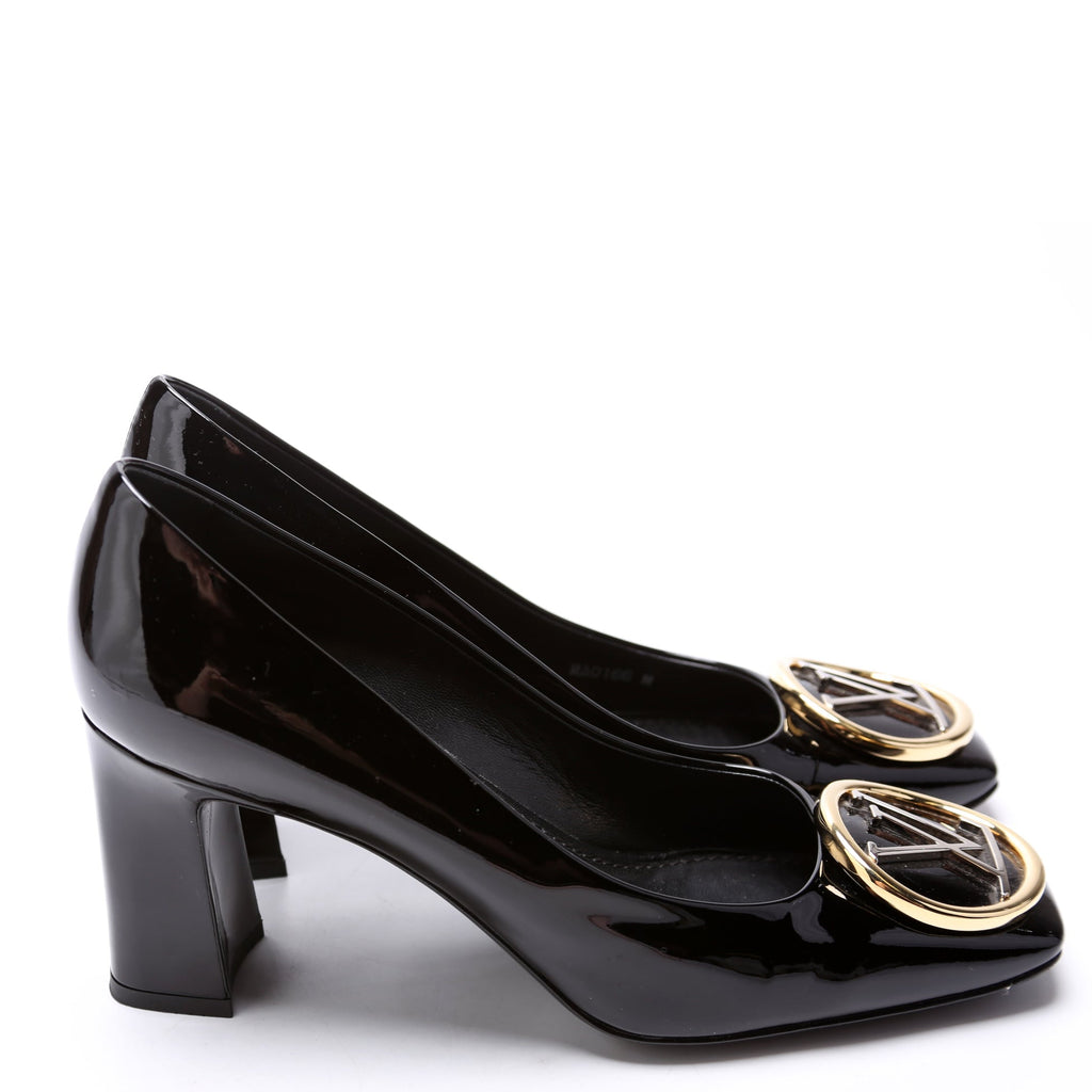 Madeline Patent Block Pumps Size 38.5 Black
