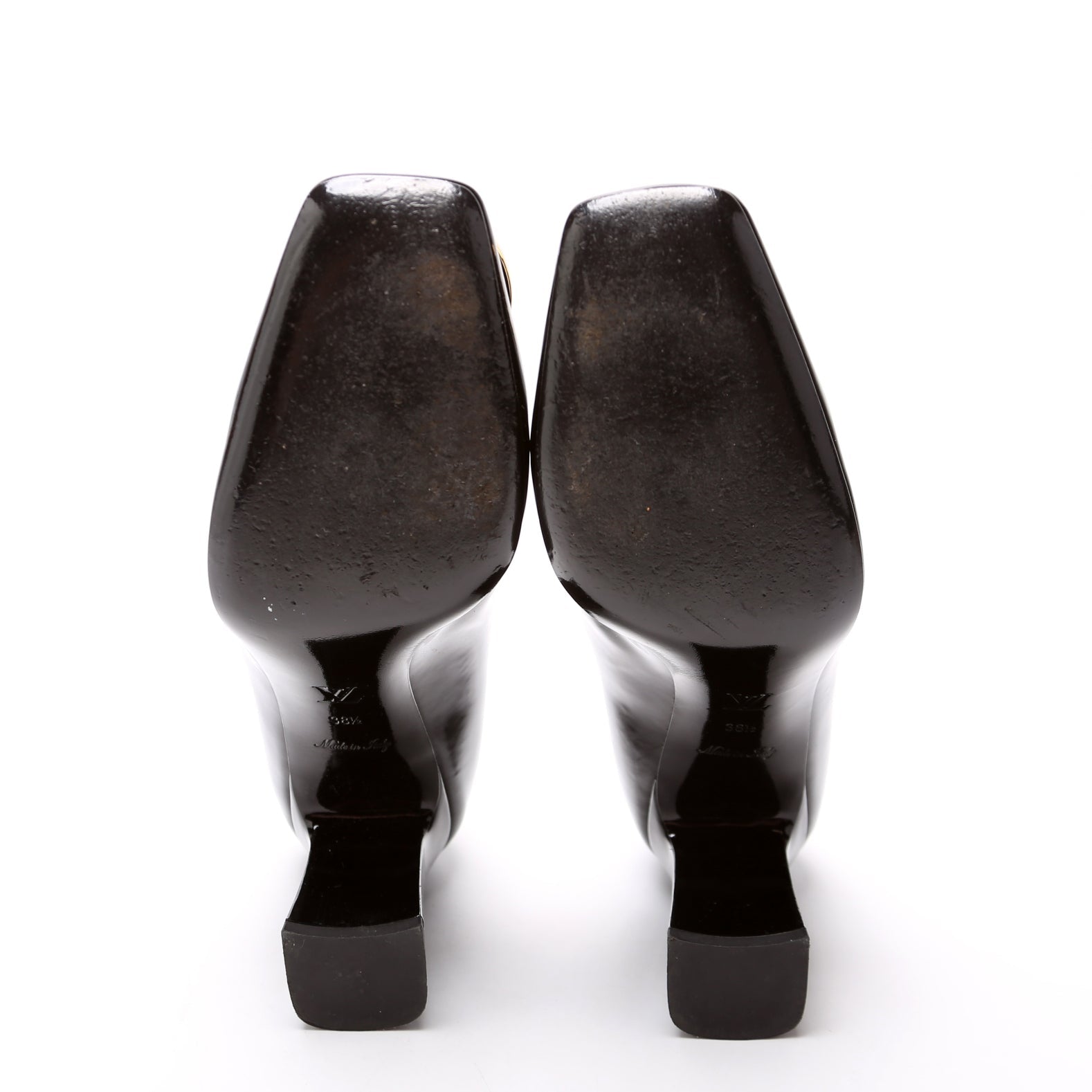 Madeline Patent Block Pumps Size 38.5 Black