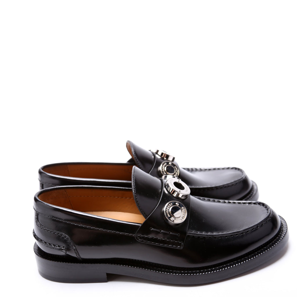 Broadbrook Leather Loafers Size 36 Black
