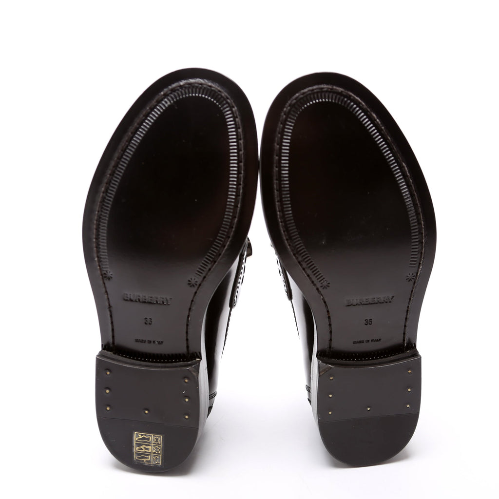 Broadbrook Leather Loafers Size 36 Black