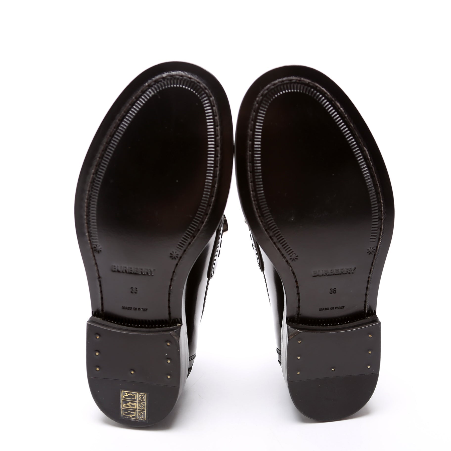 Broadbrook Leather Loafers Size 36 Black