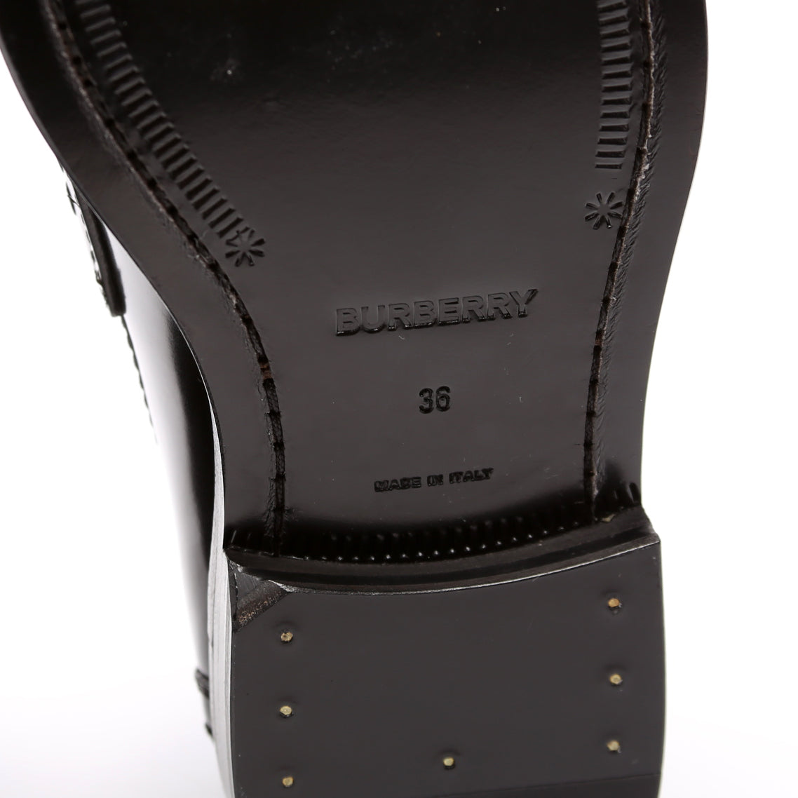 Broadbrook Leather Loafers Size 36 Black