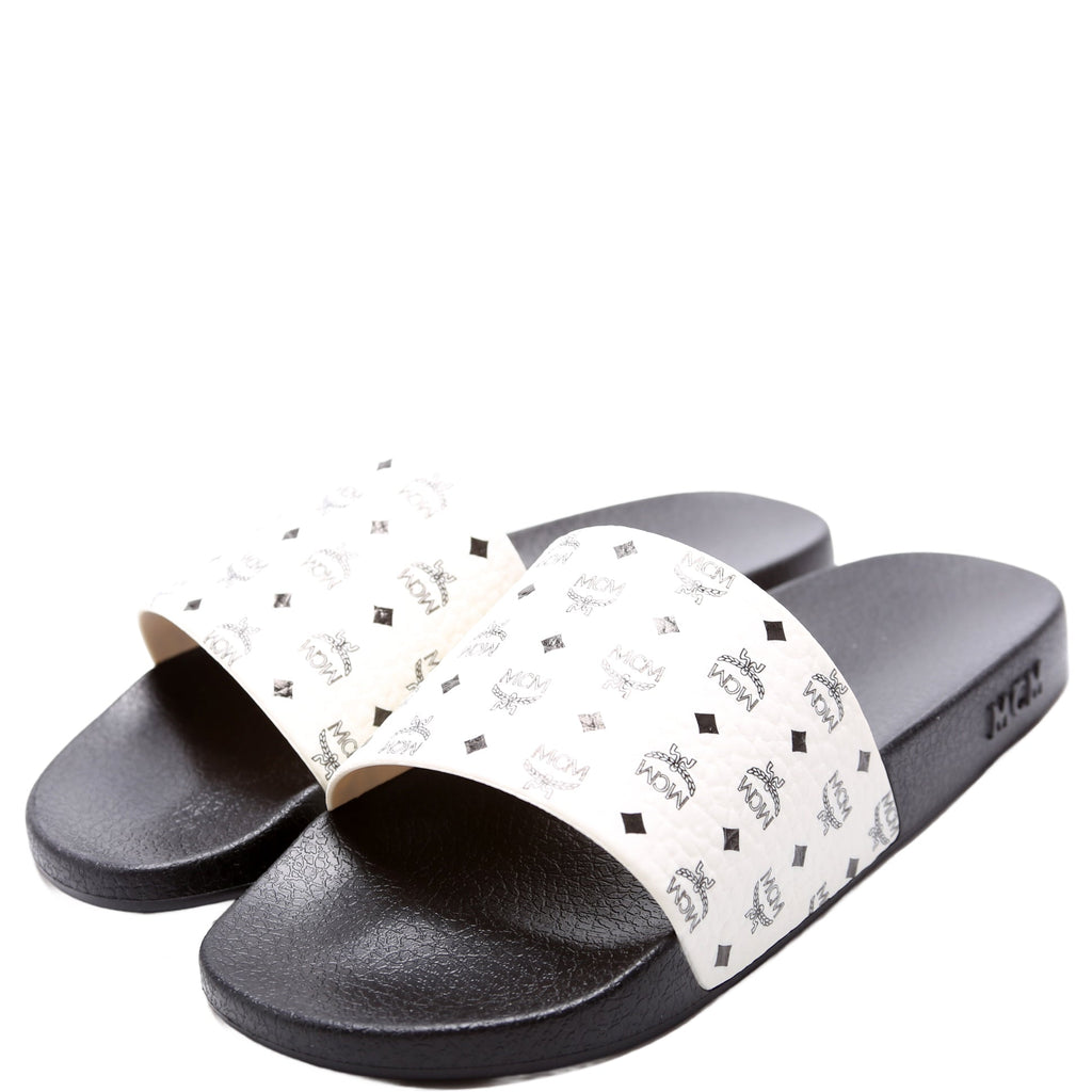 Monogram Rubber Slides Size 42 White