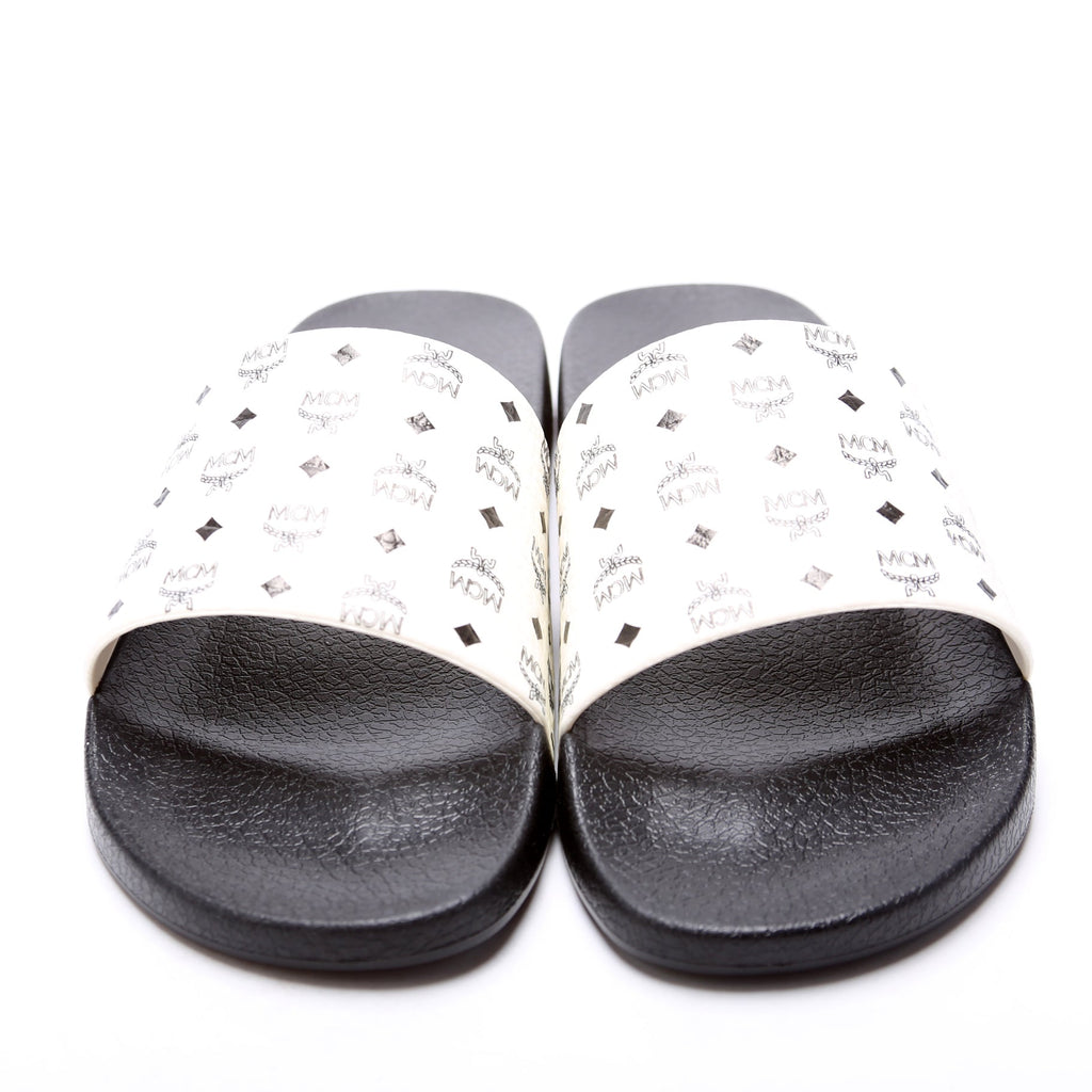 Monogram Rubber Slides Size 42 White