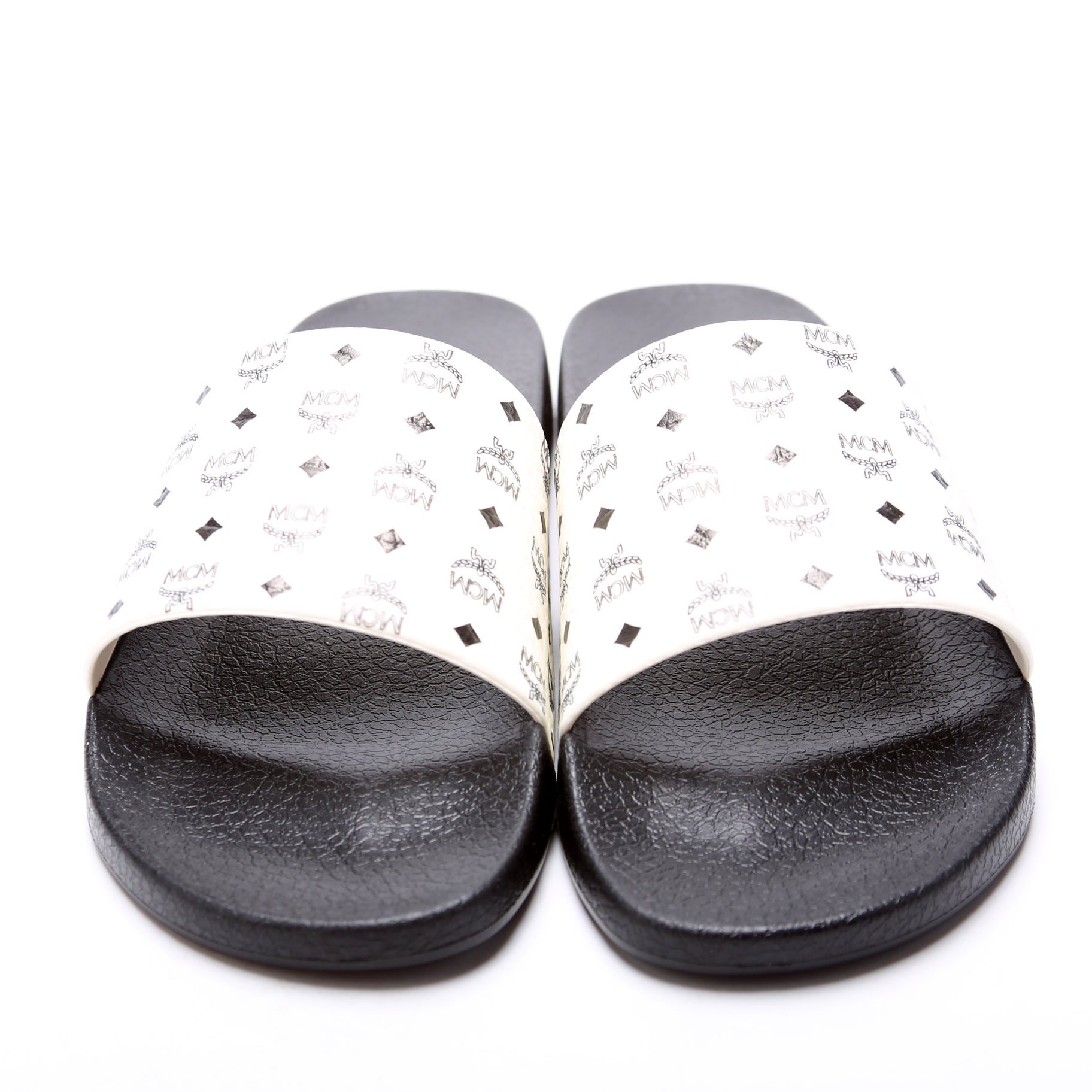 Monogram Rubber Slides Size 42 White