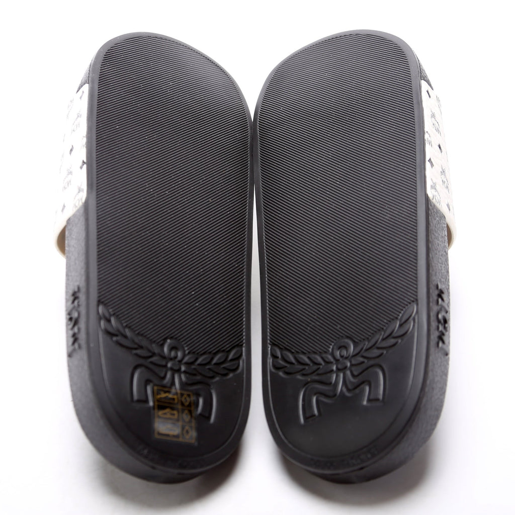 Monogram Rubber Slides Size 42 White