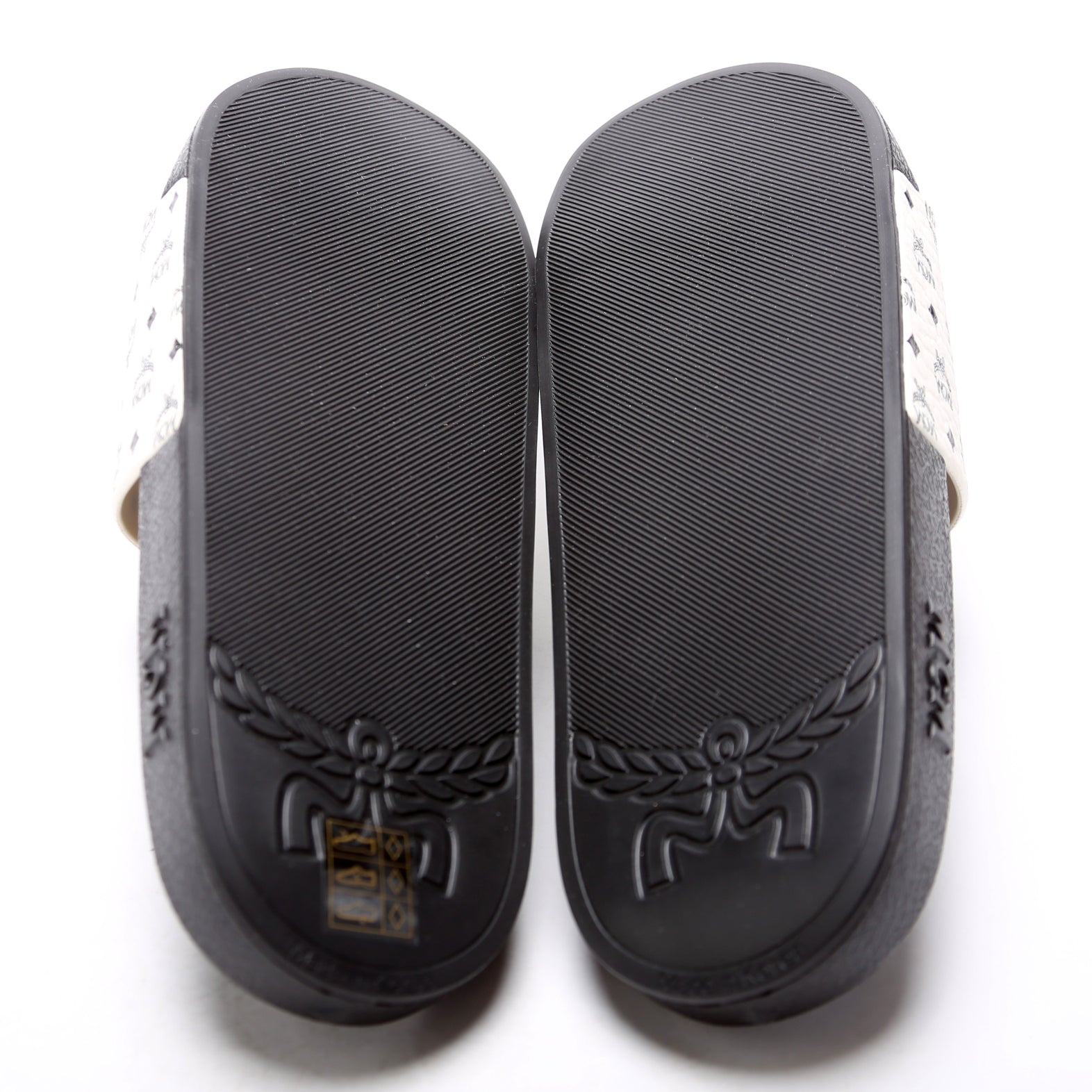 Monogram Rubber Slides Size 42 White
