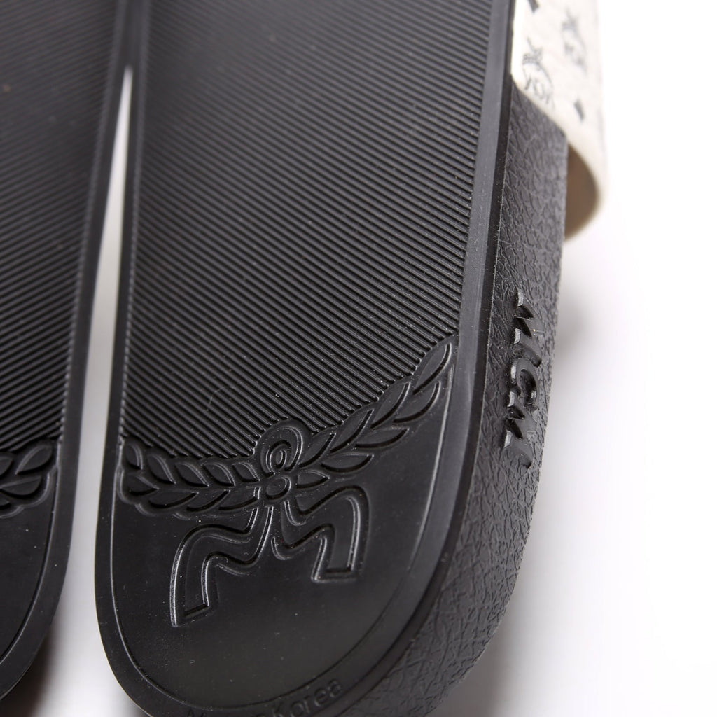 Monogram Rubber Slides Size 42 White