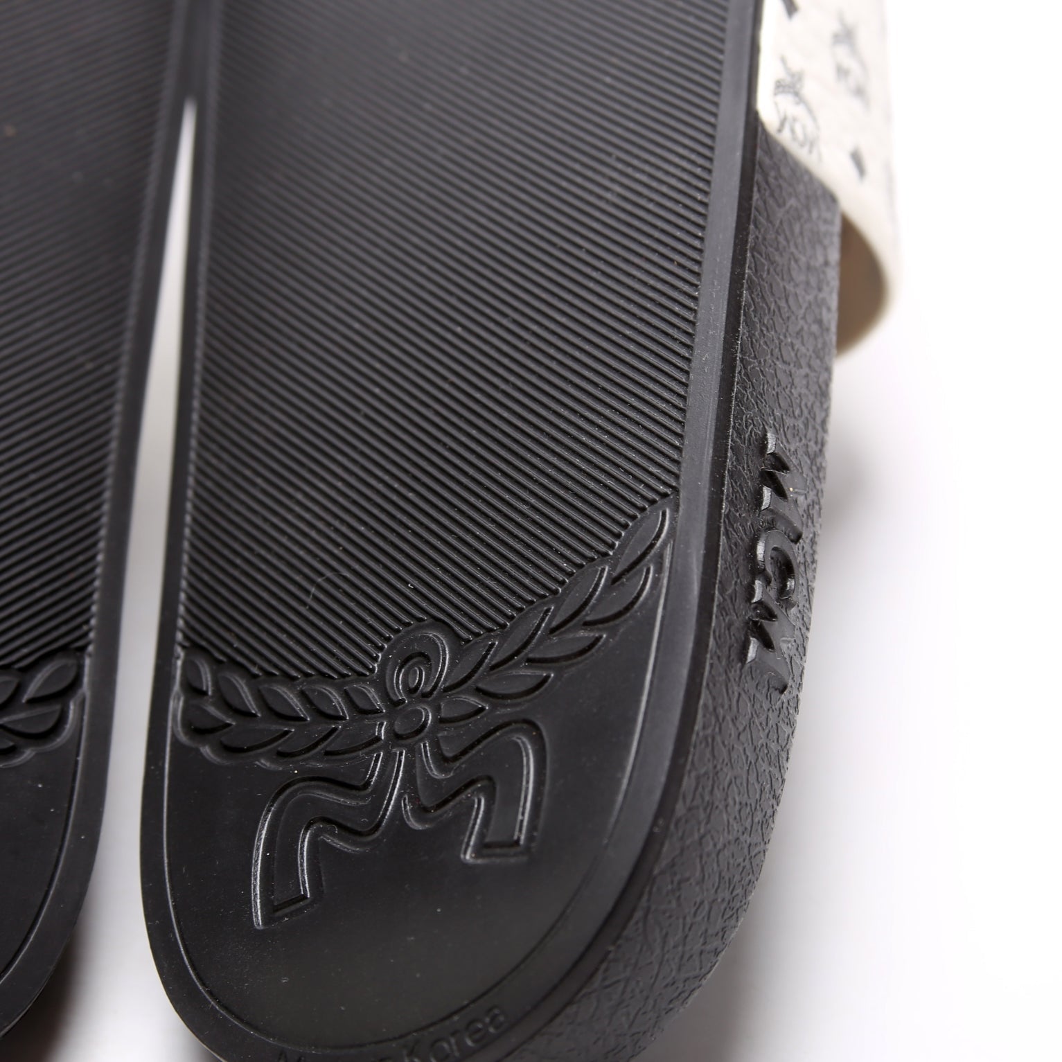 Monogram Rubber Slides Size 42 White