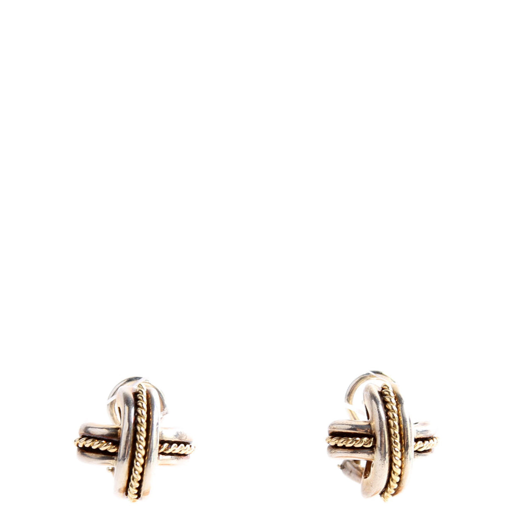 Signature X Stud Earrings 925/750