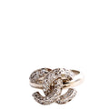 Crystal CC Ring Size 6 Silver