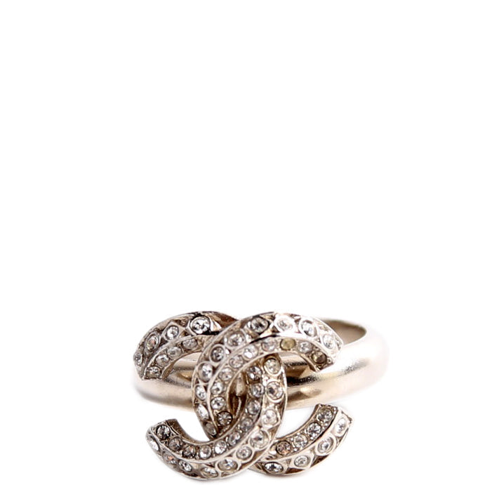 Crystal CC Ring Size 6 Silver