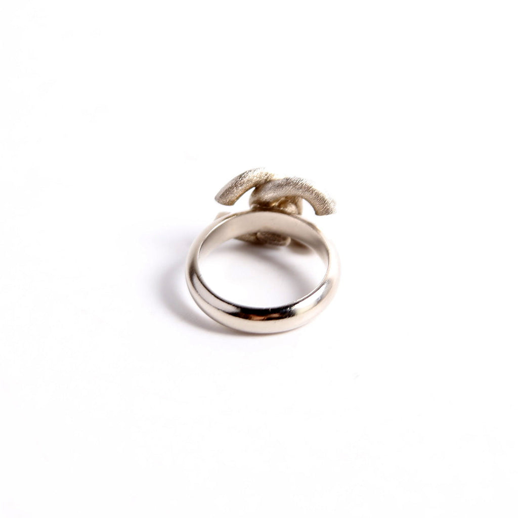 Crystal CC Ring Size 6 Silver