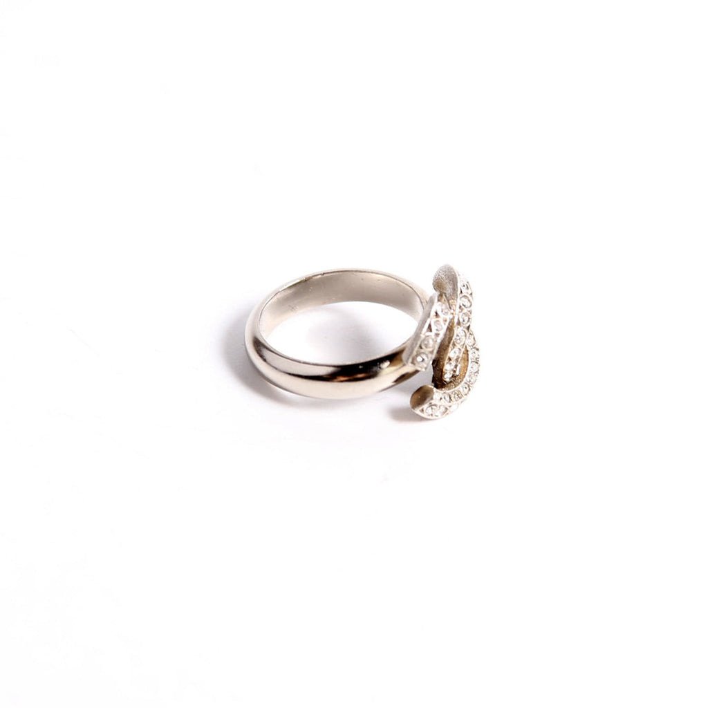 Crystal CC Ring Size 6 Silver