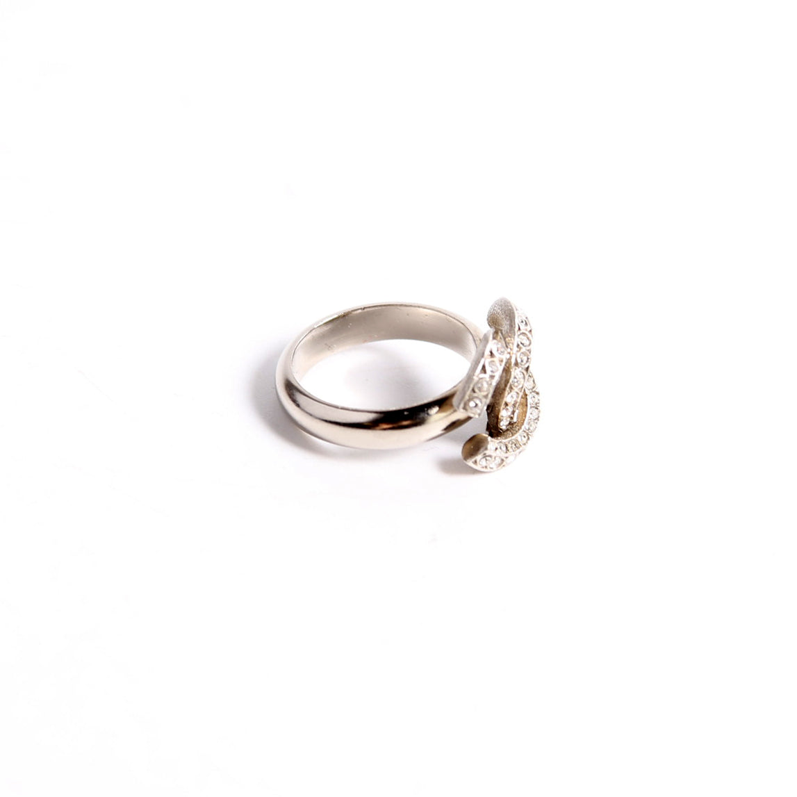 Crystal CC Ring Size 6 Silver