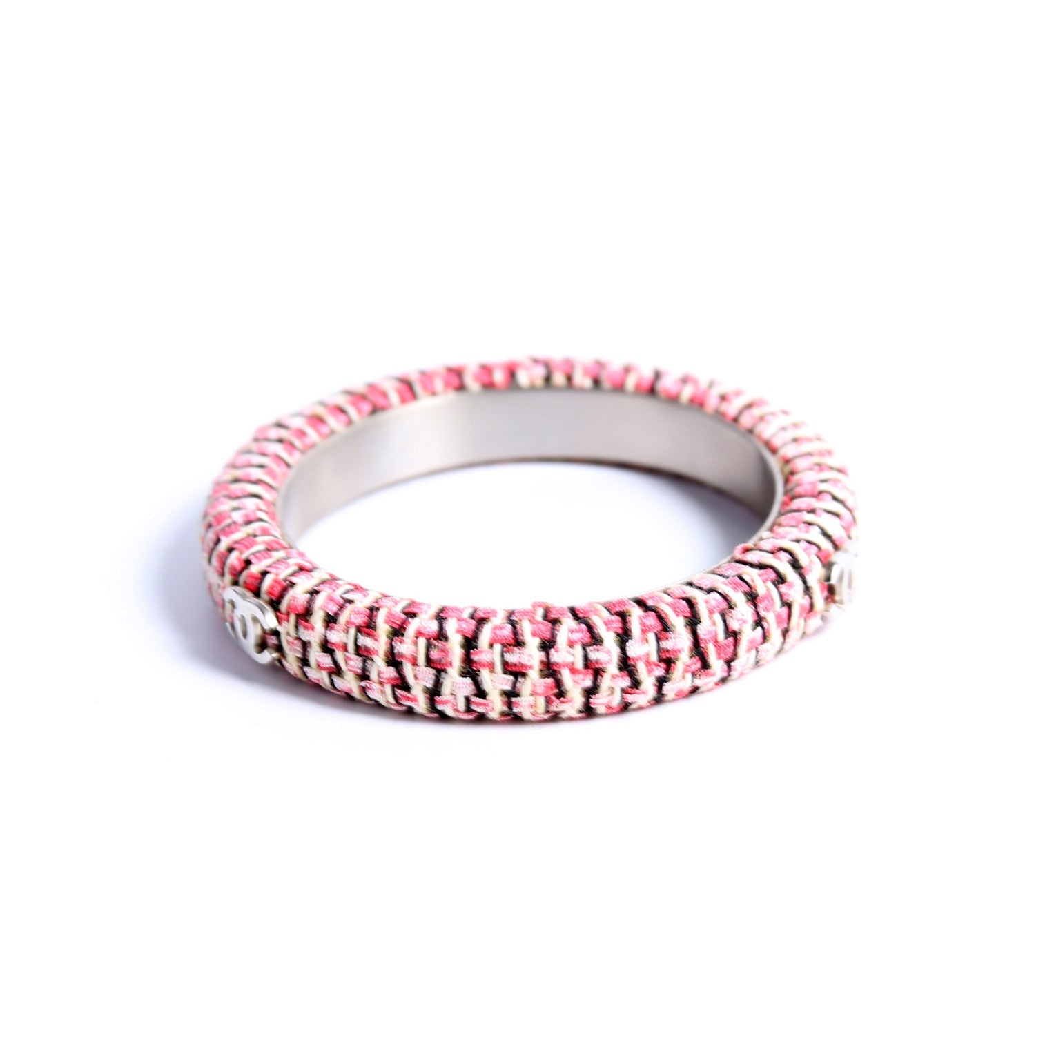 CC Tweed Bangle Thin Bracelet Size Small