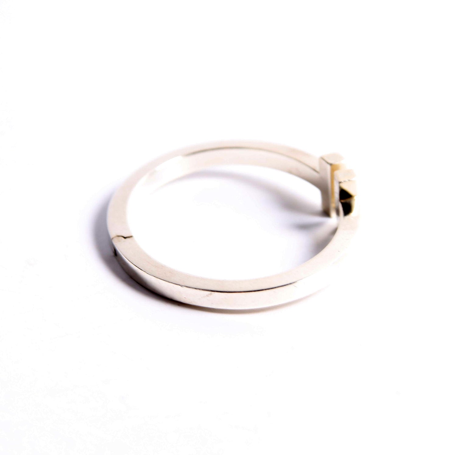 T Square Hinged Cuff Bracelet 925