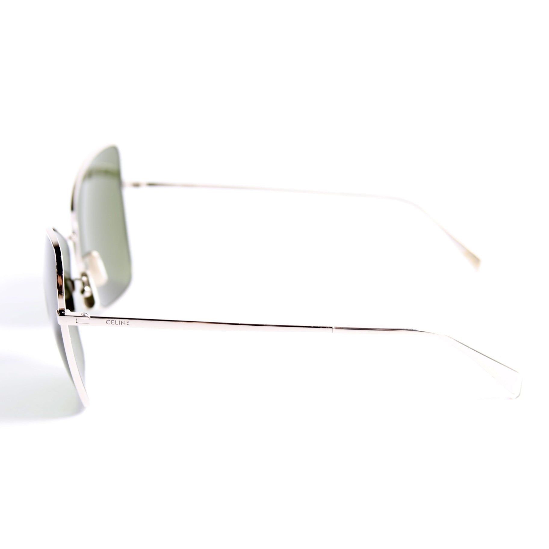 CL40080U Cat Eye Sunglasses Silver/Green