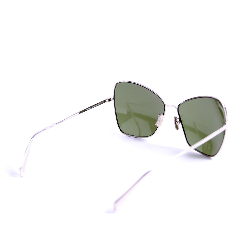 CL40080U Cat Eye Sunglasses Silver/Green