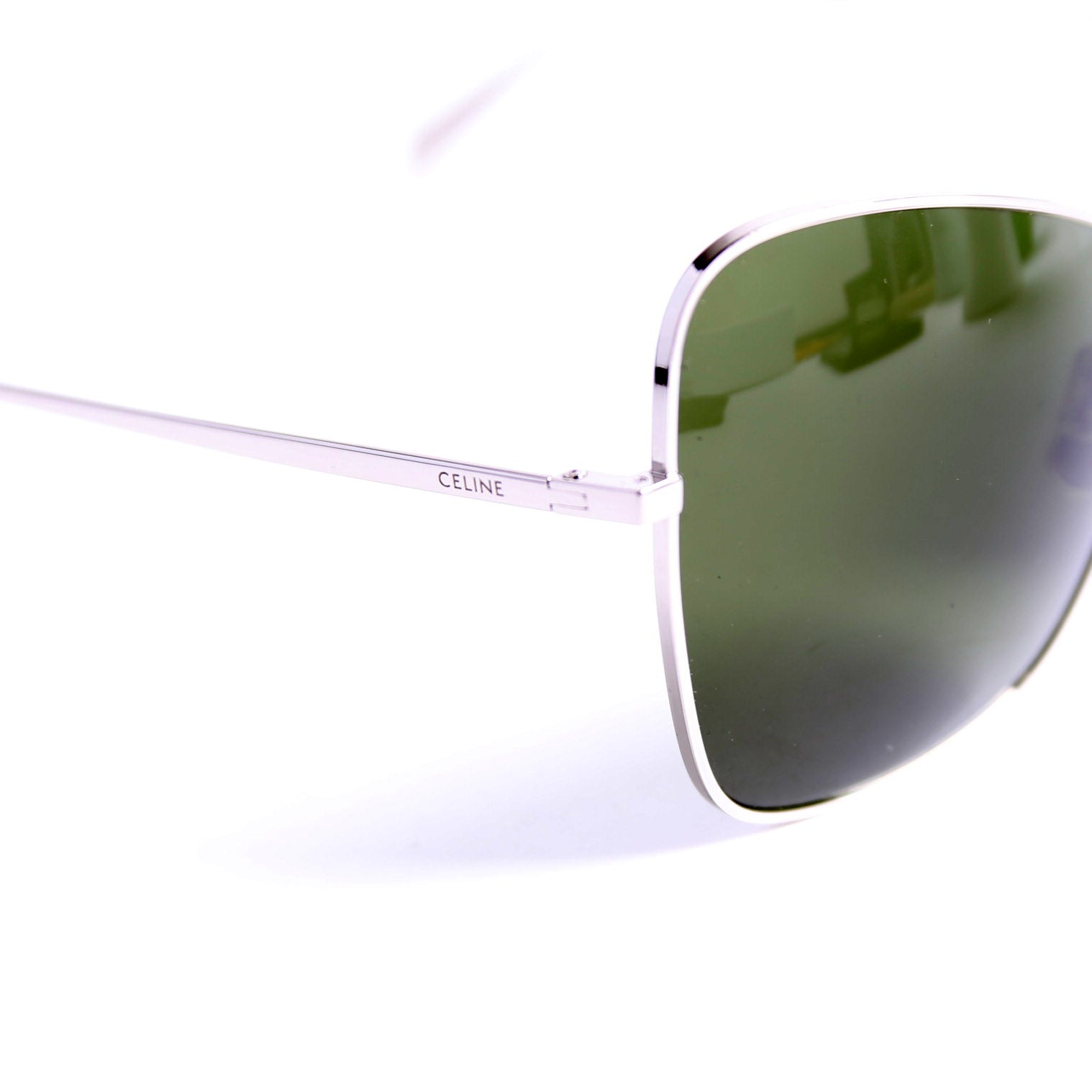 CL40080U Cat Eye Sunglasses Silver/Green