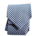 Horsebit Print Silk Tie Blue