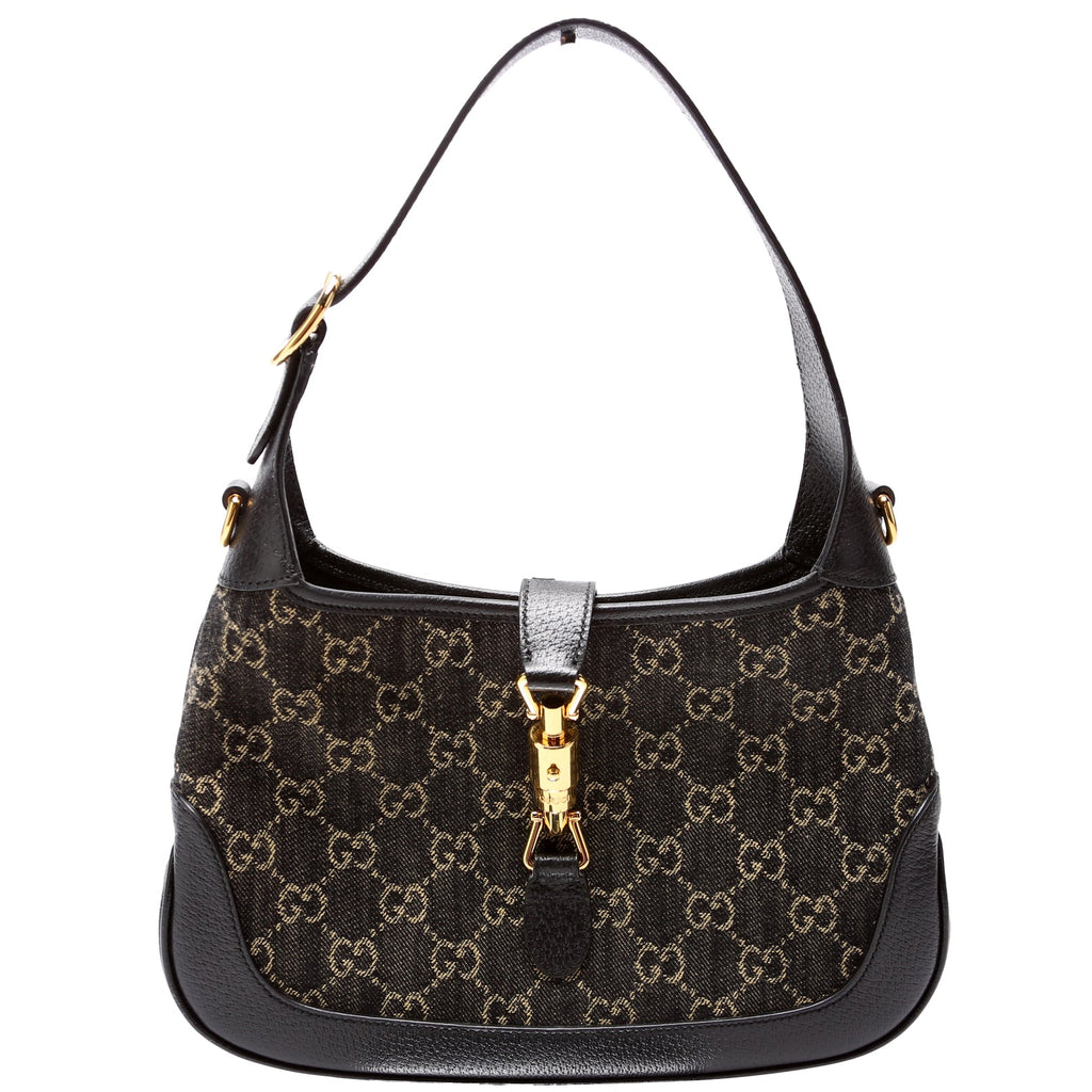 678843 GG Canvas 1961 Jackie Hobo Small Black