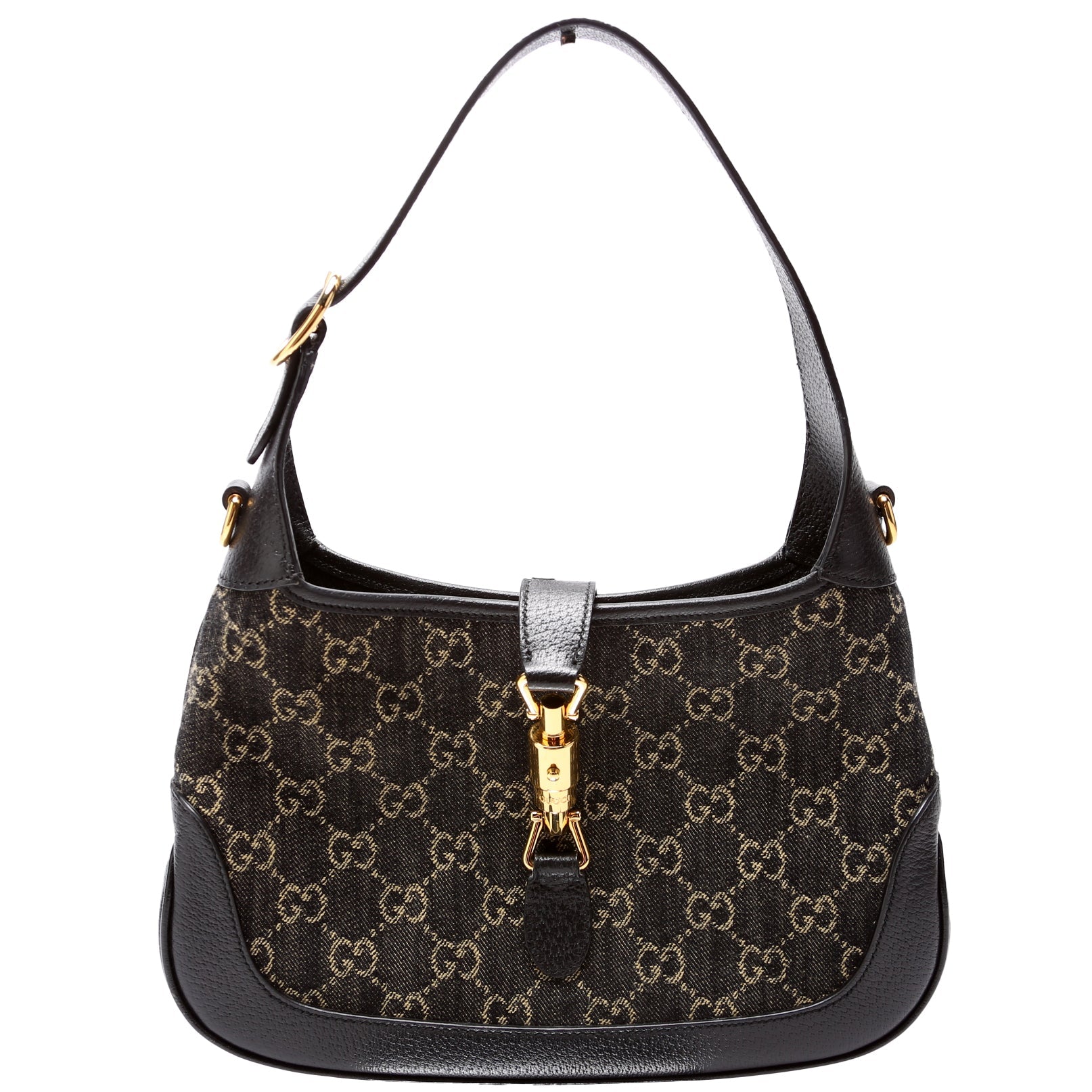 678843 GG Canvas 1961 Jackie Hobo Small Black