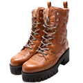 Gucci GG Matelasse Lace Up Boots Size 40.5 Brown