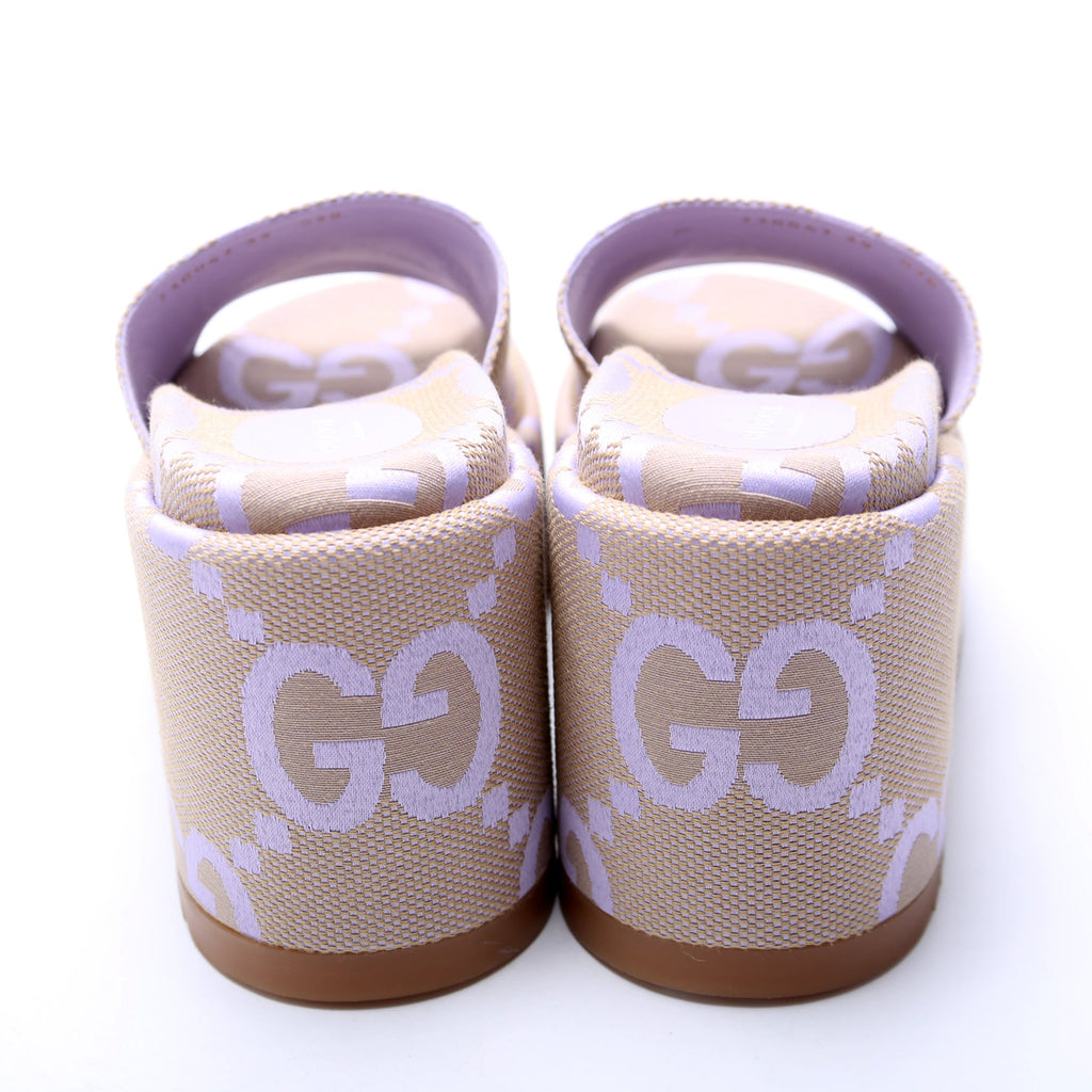 GG Jumbo Canvas Platform Wedge Slides Size 39
