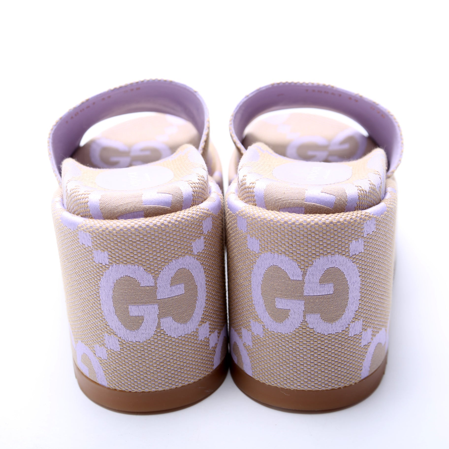 GG Jumbo Canvas Platform Wedge Slides Size 39