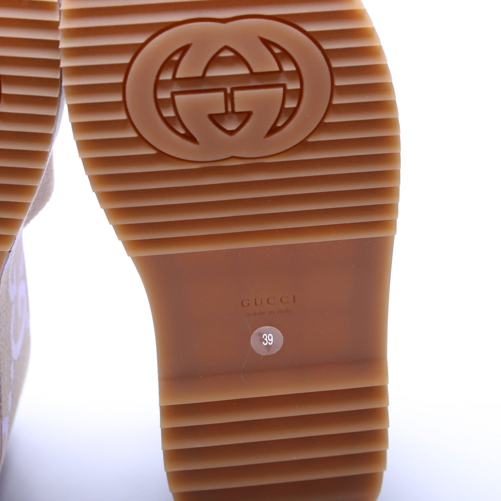 GG Jumbo Canvas Platform Wedge Slides Size 39