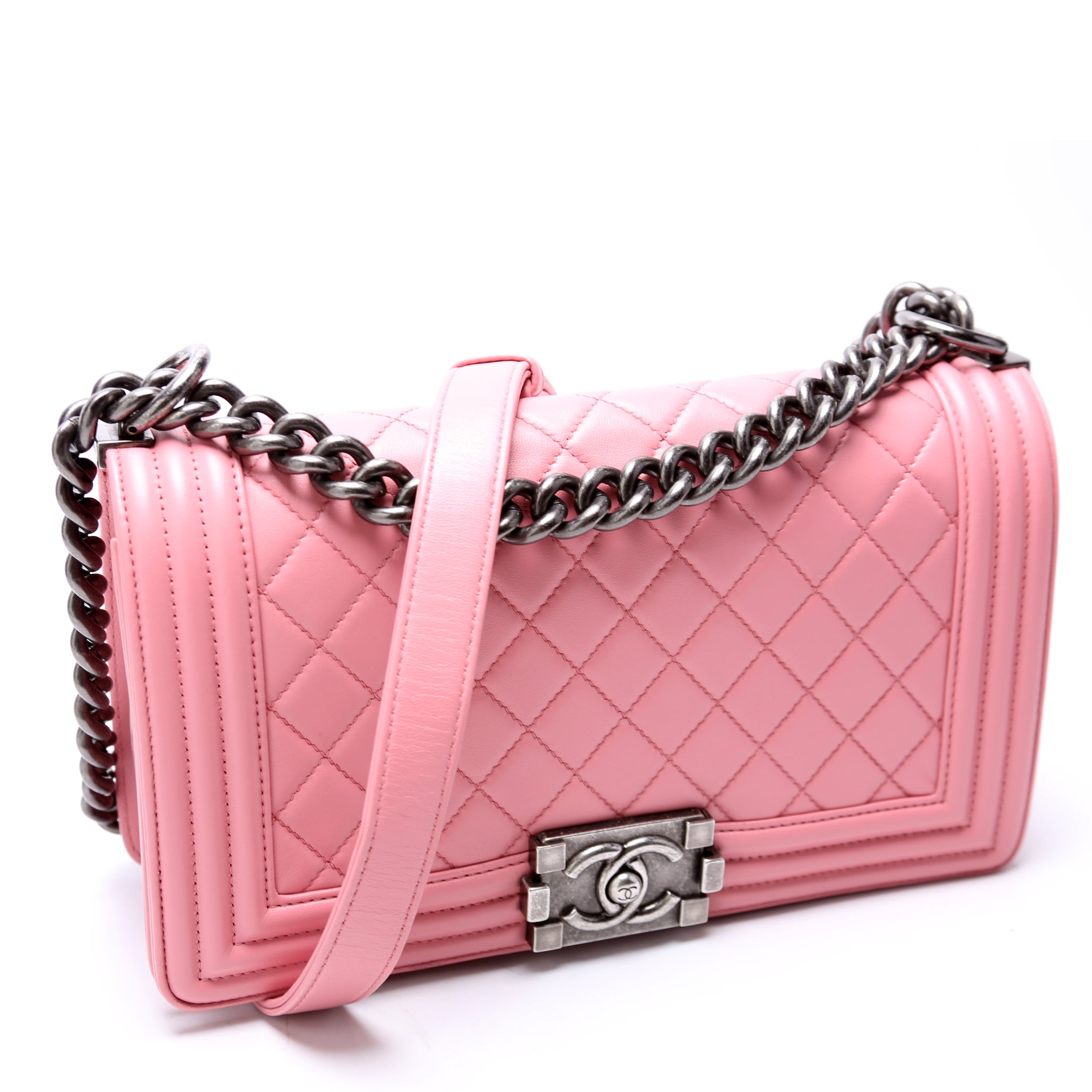 Boy Flap Medium Old Lambskin 15-20M Pink