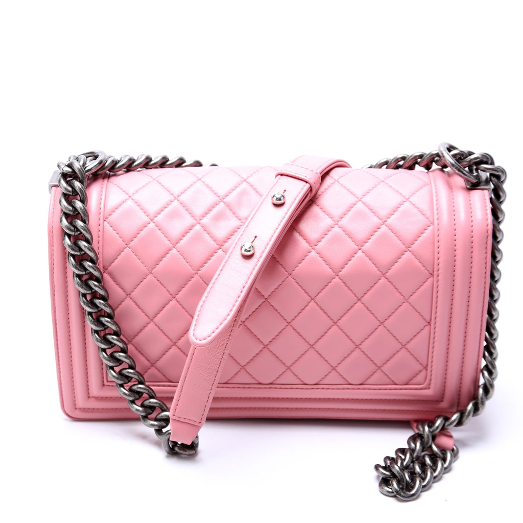 Boy Flap Medium Old Lambskin 15-20M Pink