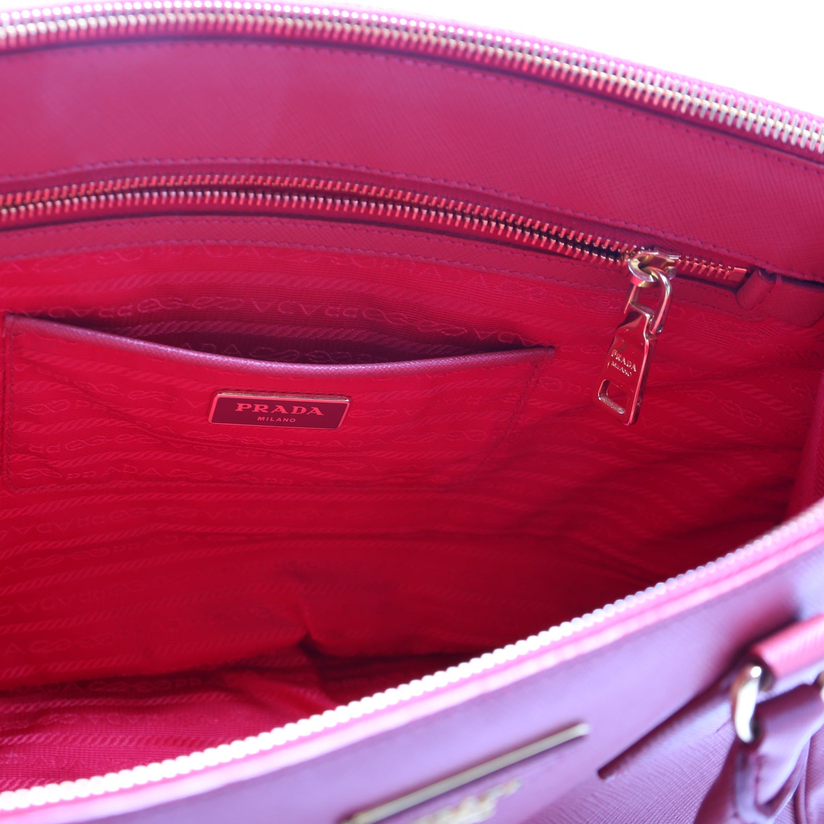Saffiano Galleria Large Red