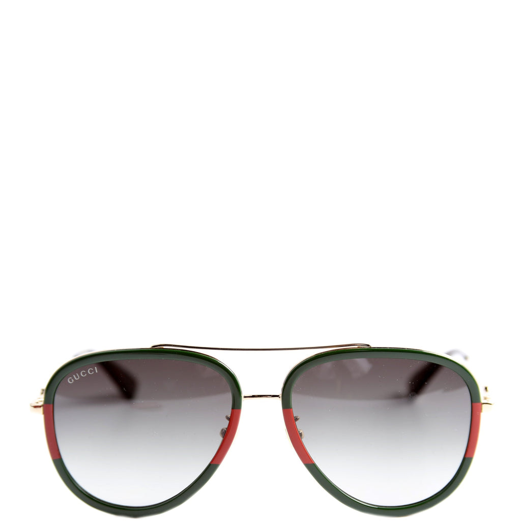 GG0062S Aviator Sunglasses Green/Red