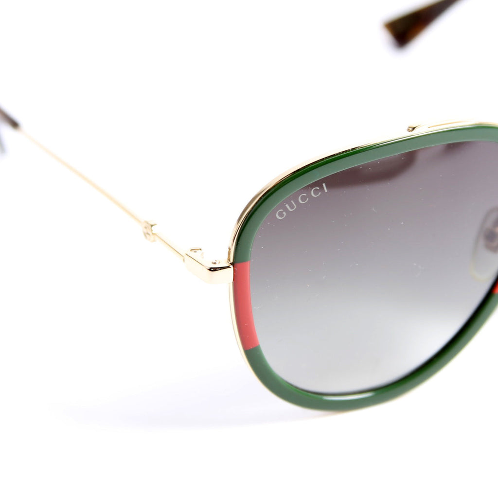 GG0062S Aviator Sunglasses Green/Red