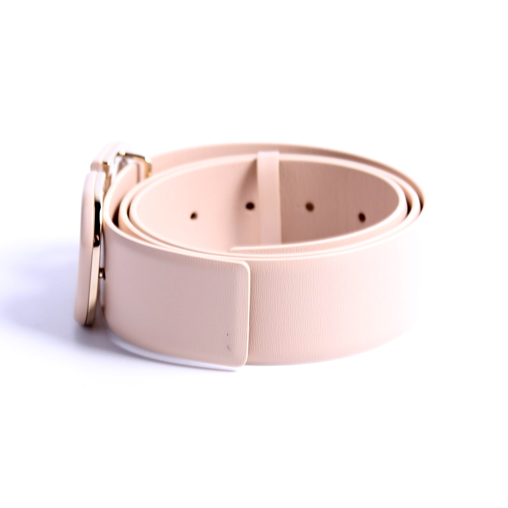 VLogo Thin Leather Belt Size 85/34 Beige