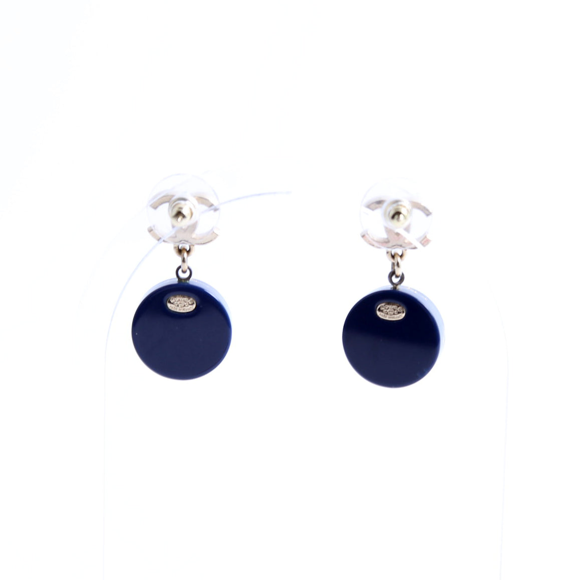 CC Sailing Drop Earrings Navy/Gold