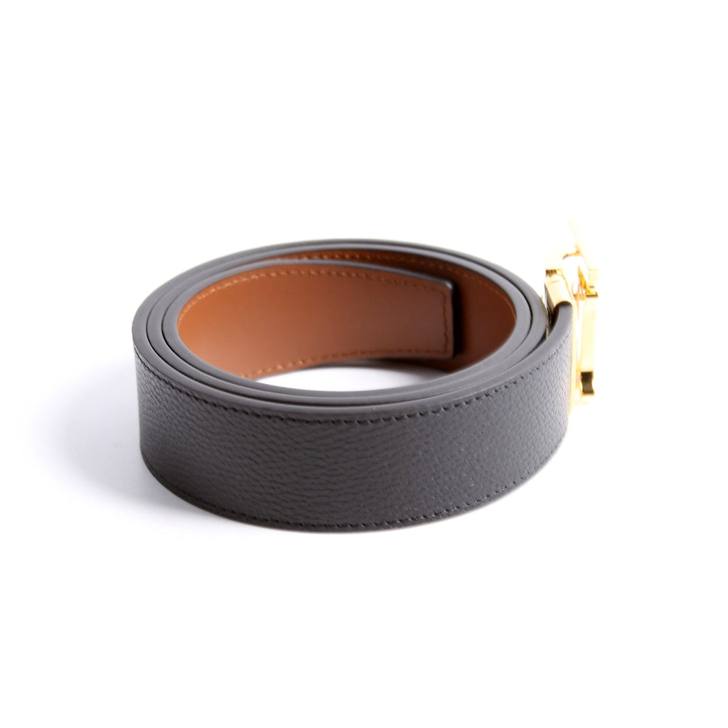 TB Logo Leather Reversible Belt Size 80/32 Black/Brown