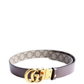 659417 GG Marmont Reversible Leather Belt Size 80/32 Beige/Brown