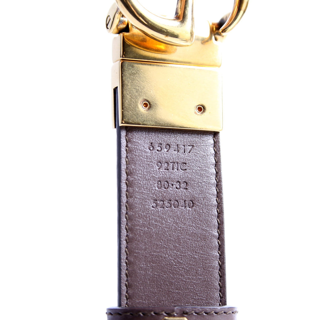 659417 GG Marmont Reversible Leather Belt Size 80/32 Beige/Brown