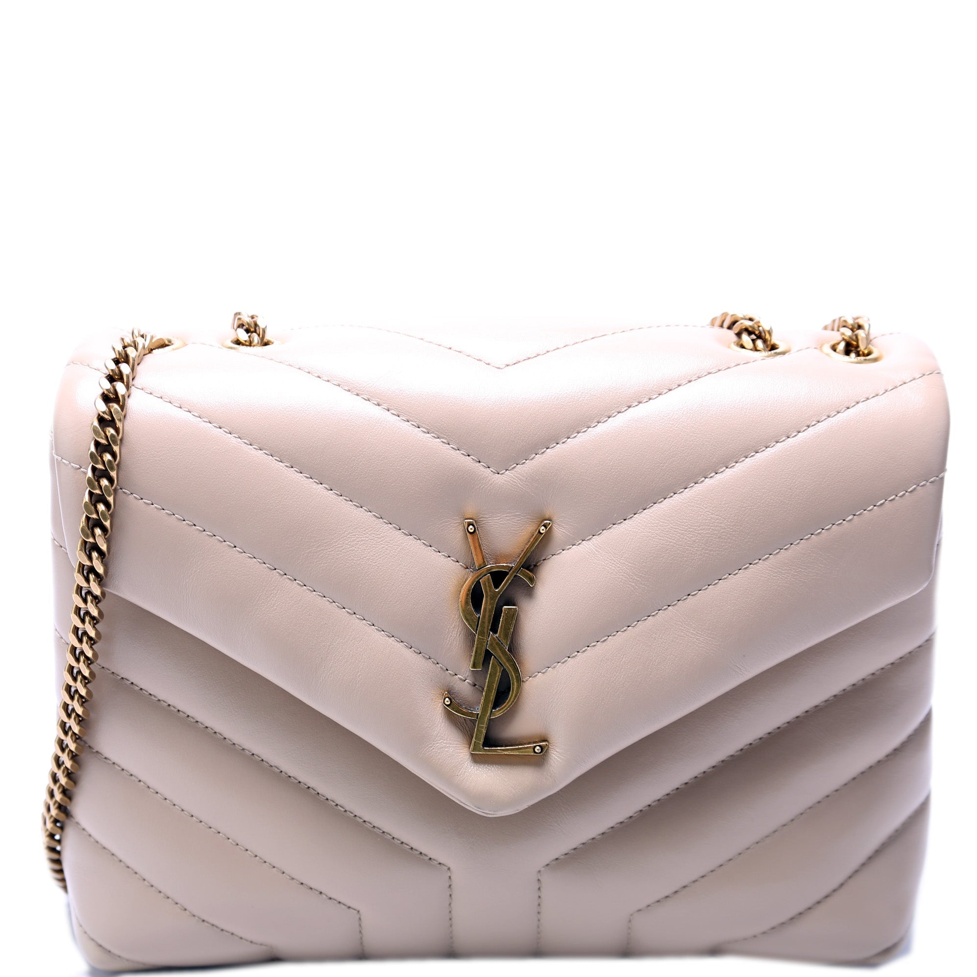 Loulou Satchel Small Beige