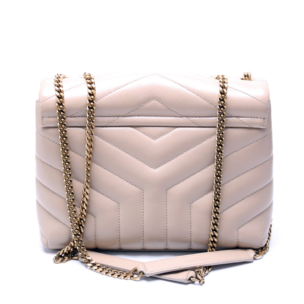 Loulou Satchel Small Beige